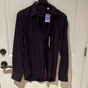 Robert Graham Black Medium textured classic fit